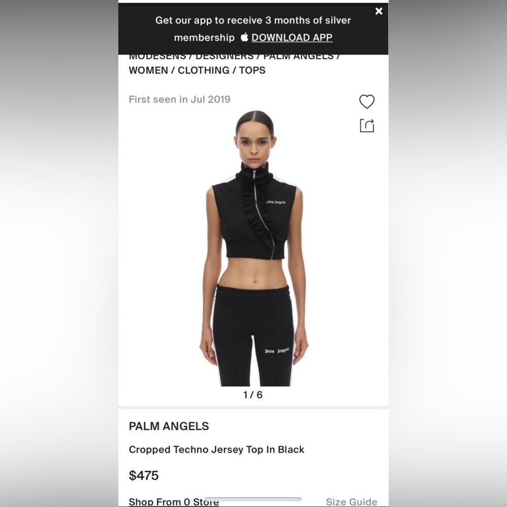 Palm Angel cropped top